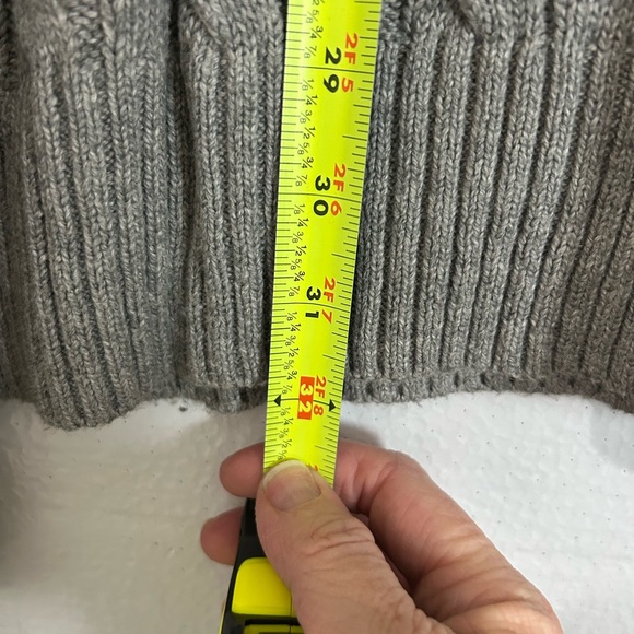 Polo Ralph Lauren Men's 1/4 Zip Cable Knit Cotton Sweater GRAY 4XB - Picture 10 of 13